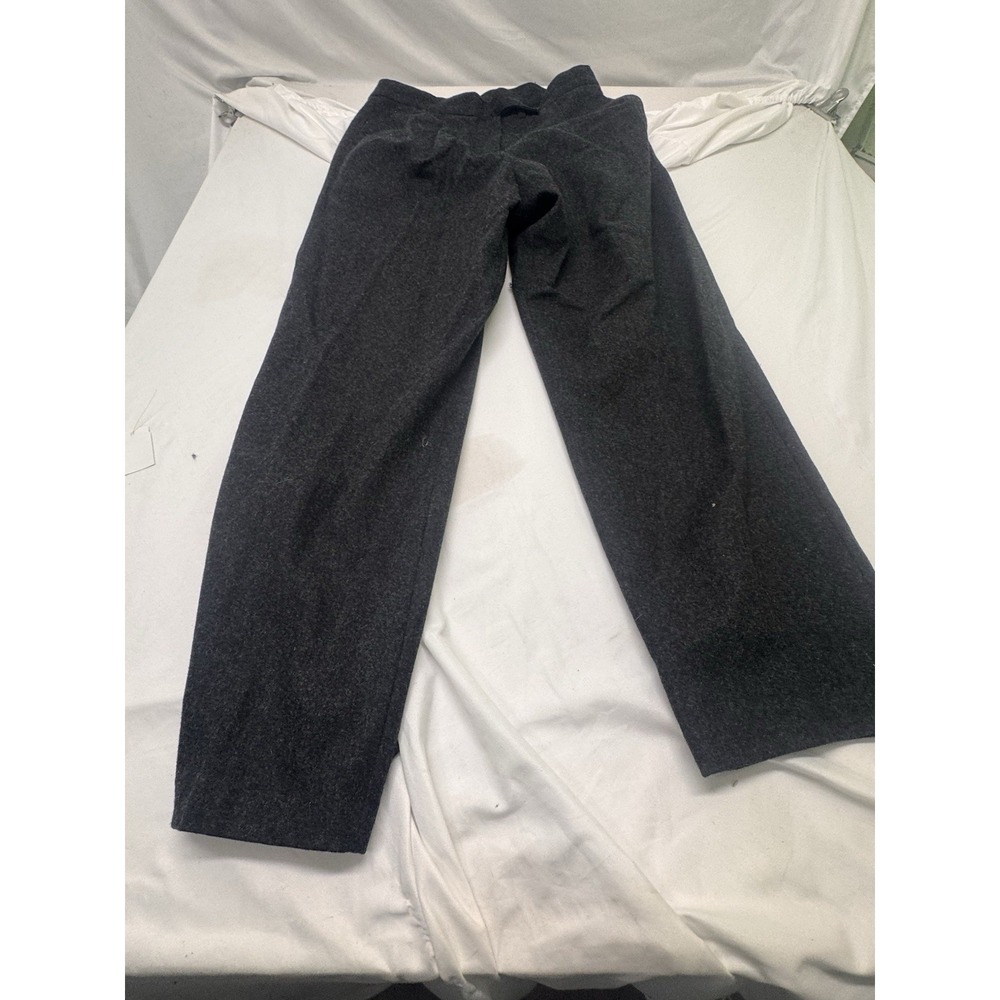 Vintage BICE 100% Wool  Pleated Front Dress Pants Womens Size 14 Charcoal Slacks